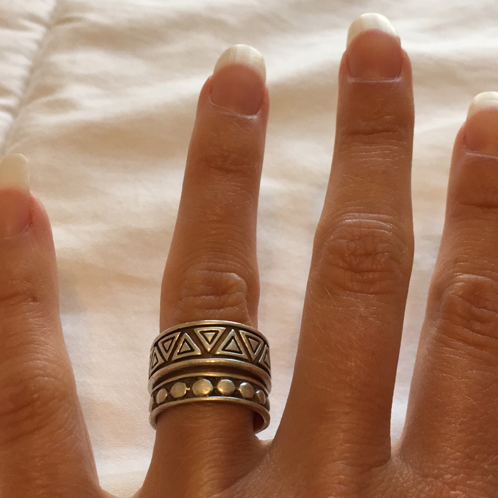 Contemporary Sterling Silver Stack Rings - image 3